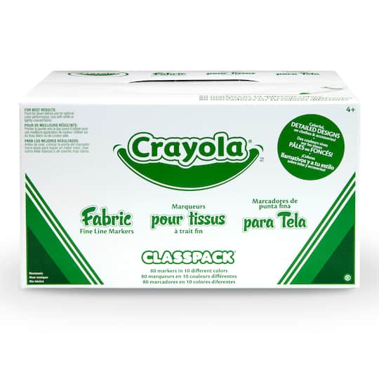 6 Packs: 80 ct. (480 total) Crayola® Fabric Markers